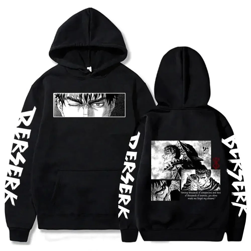 Guts Hooded Hoodie – Berserk, Anime Character Design - Eden of Clothes