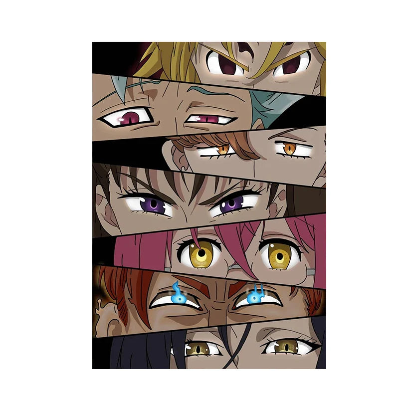 Cartoon Style Poster – Bright Colors, Anime Eye Posters - Eden of Clothes
