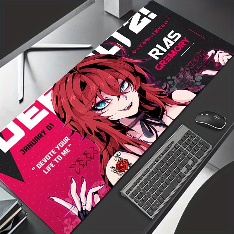 Chic Anime Girl Desk Mat – Large, Desk Accessory - Eden of Clothes