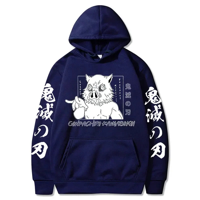 Inosuke Hoodie – Comfortable Fit, Demon Slayer Eden of Clothes