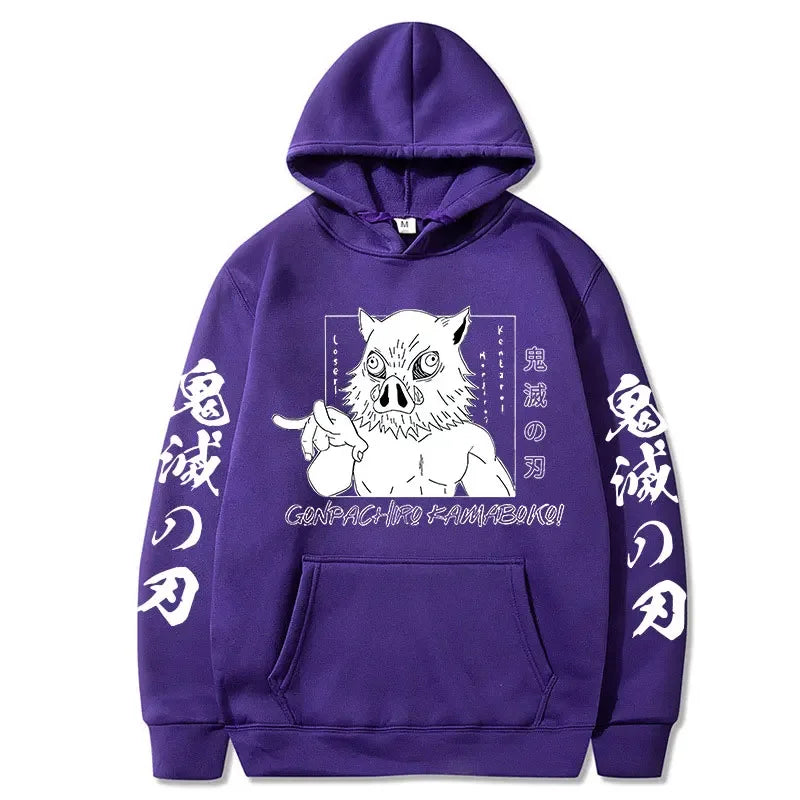 Inosuke Hoodie – Comfortable Fit, Demon Slayer Eden of Clothes