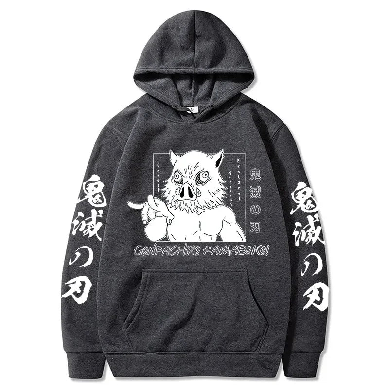 Inosuke Hoodie – Comfortable Fit, Demon Slayer Eden of Clothes