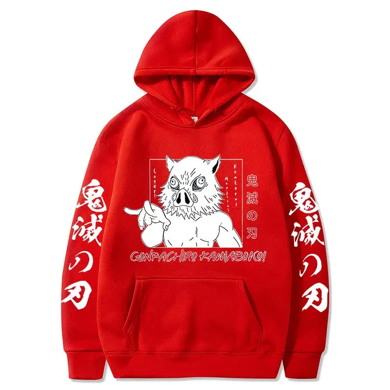 Inosuke Hoodie – Comfortable Fit, Demon Slayer - Eden of Clothes