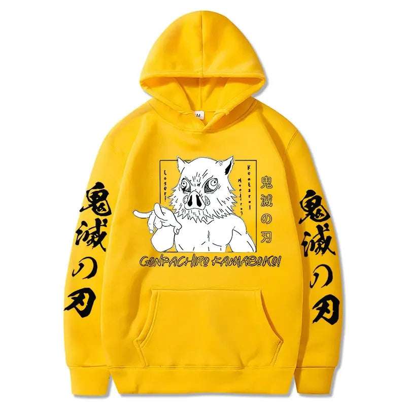 Inosuke Hoodie – Comfortable Fit, Demon Slayer - Eden of Clothes