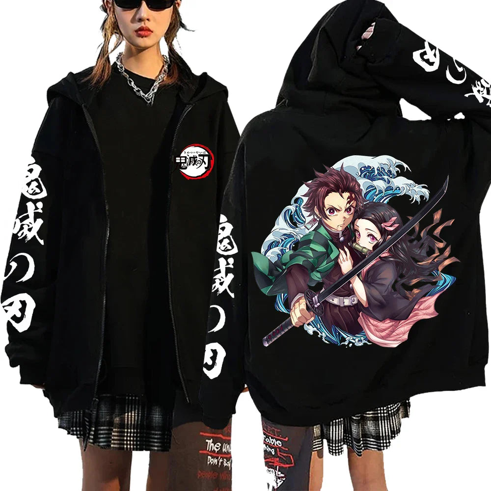Nezuko & Tanjiro Jacket – Stylish Design, Demon Slayer Eden of Clothes