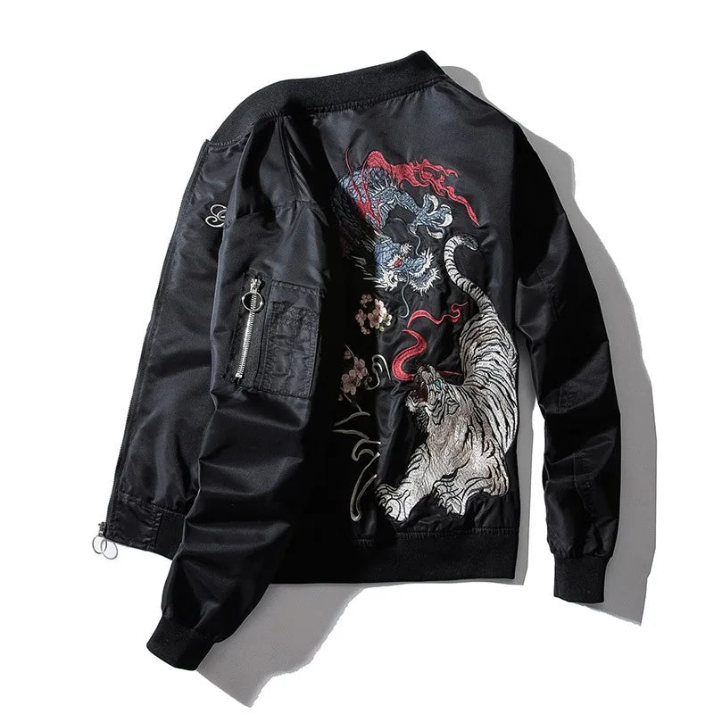 Bomber Jacket – Dragon Tiger Print, Anime - Eden of Clothes