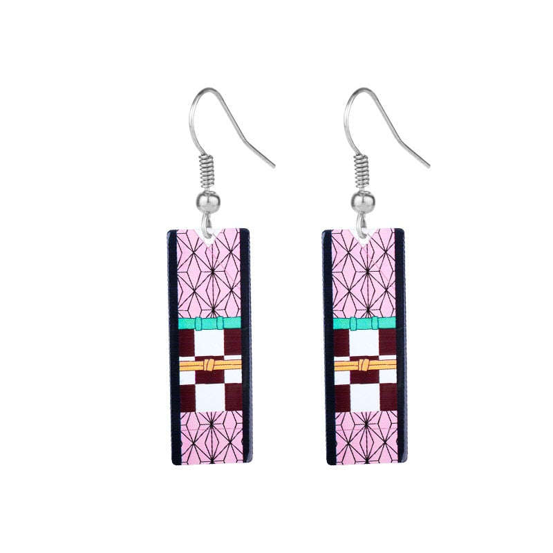Flaming Earrings – Tanjiro & Nezuko Inspired, Anime Character Jewelry - Eden of Clothes
