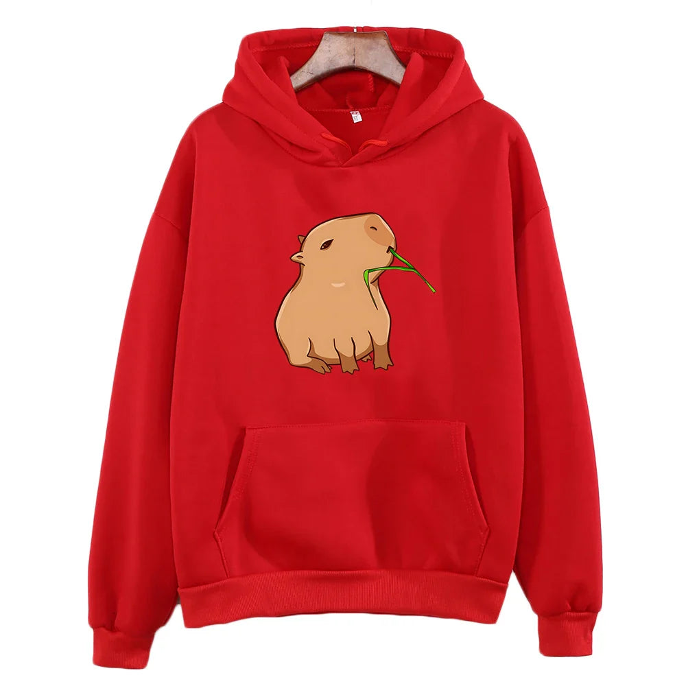 unny Capybara Hoodie – Print Design, Women’s Fashion - Eden of Clothes