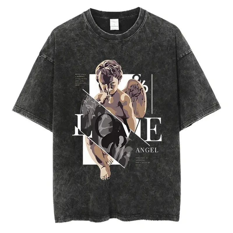 Streetwear T-Shirt - Graphic Print, Harajuku - Eden of Clothes