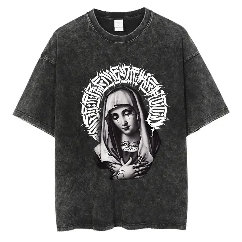 Streetwear T-Shirt - Graphic Print, Harajuku - Eden of Clothes