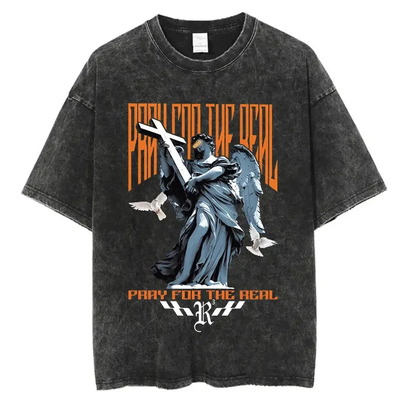 Streetwear T-Shirt - Graphic Print, Harajuku - Eden of Clothes