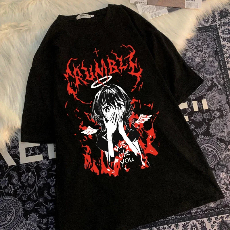 Harajuku Gothic Short Sleeve - Eden of Clothes