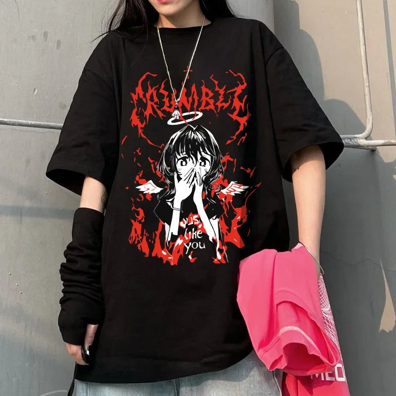 Harajuku Gothic Short Sleeve - Eden of Clothes