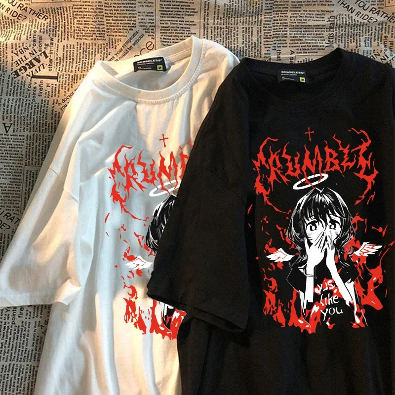 Harajuku Gothic Short Sleeve - Eden of Clothes