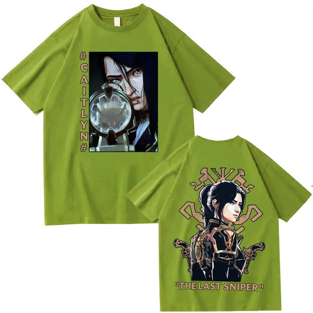 Caitlyn T-Shirt – Sharp Shooter Design, Arcane - Eden of Clothes