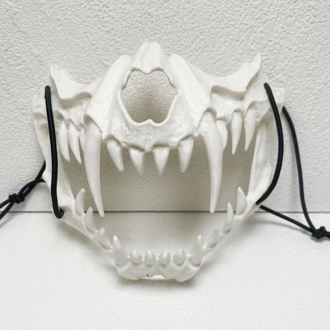 Japanese Dragon Half Face Mask – Traditional Art Design, Anime-Inspired Accessory Eden of Clothes
