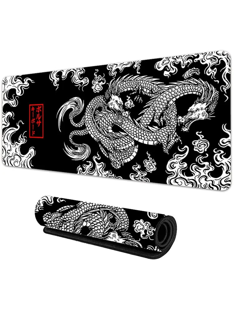 Japanese Dragon Large Gaming Mousepad – Extended Desk Mat, Smooth Surface - Eden of Clothes