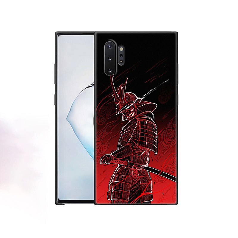 Japanese Samurai Art Phone Case – Black Design for Samsung Galaxy - Eden of Clothes