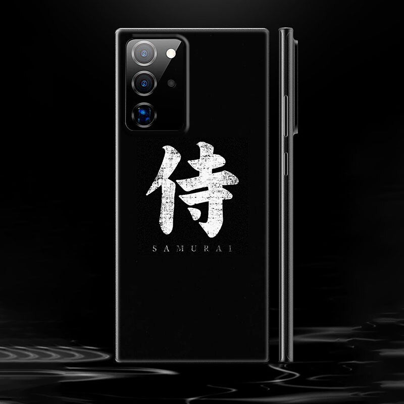Japanese Samurai Art Phone Case – Black Design for Samsung Galaxy - Eden of Clothes