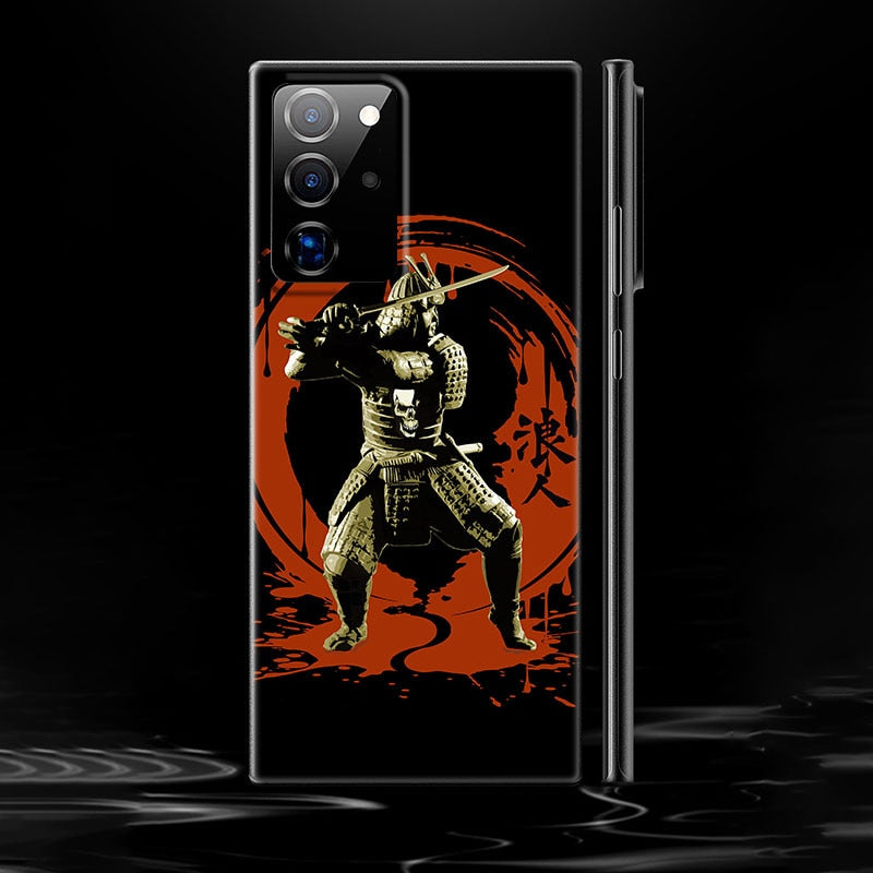 Japanese Samurai Art Phone Case – Black Design for Samsung Galaxy - Eden of Clothes