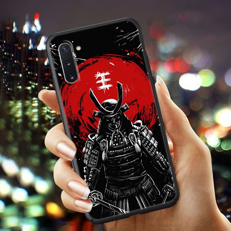 Japanese Samurai Art Phone Case – Black Design for Samsung Galaxy - Eden of Clothes