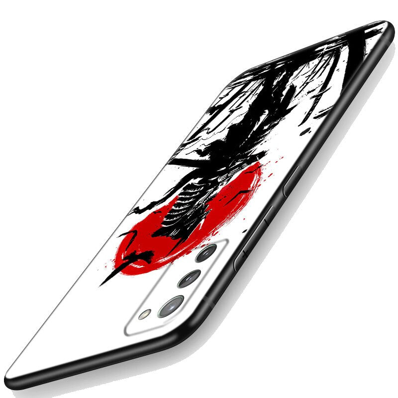 Japanese Samurai Art Phone Case – Black Design for Samsung Galaxy - Eden of Clothes