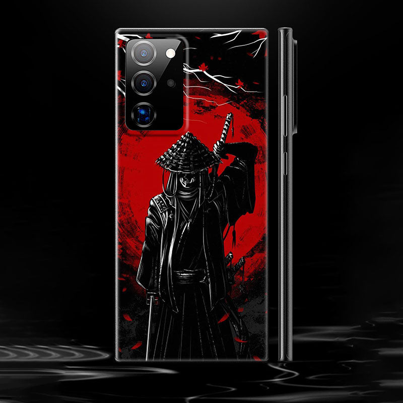 Japanese Samurai Art Phone Case – Black Design for Samsung Galaxy - Eden of Clothes