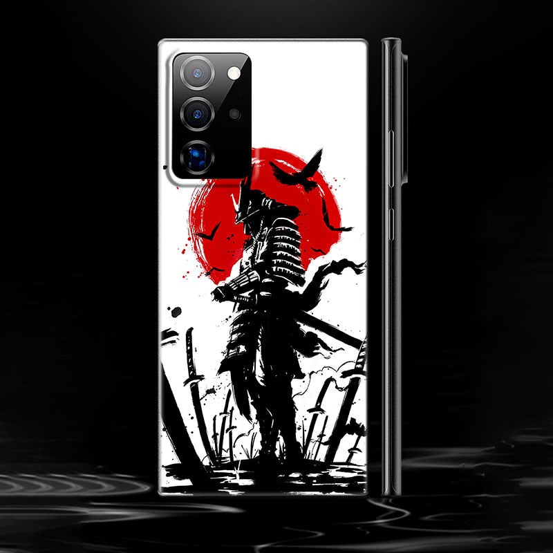 Japanese Samurai Art Phone Case – Black Design for Samsung Galaxy - Eden of Clothes