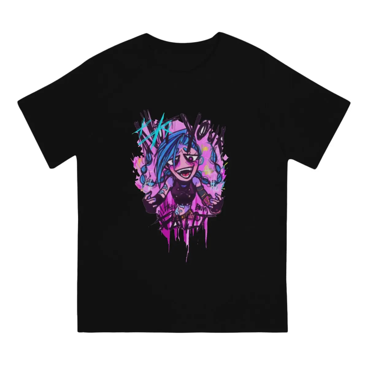 Jinx T-Shirt – Drawn Design, Arcane Style Eden of Clothes