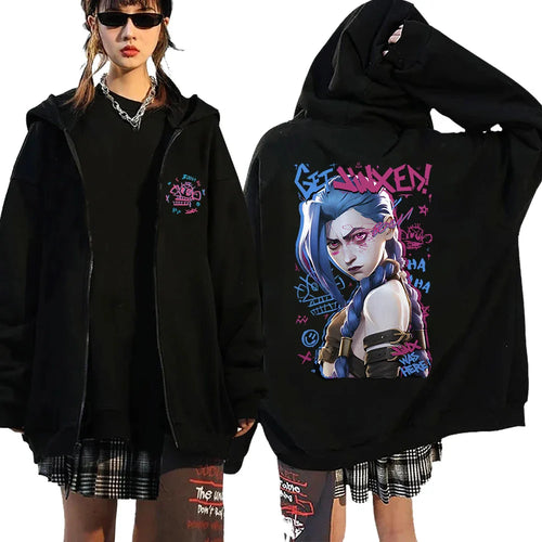 Jinx Graphic Zipper Hoody Eden of Clothes
