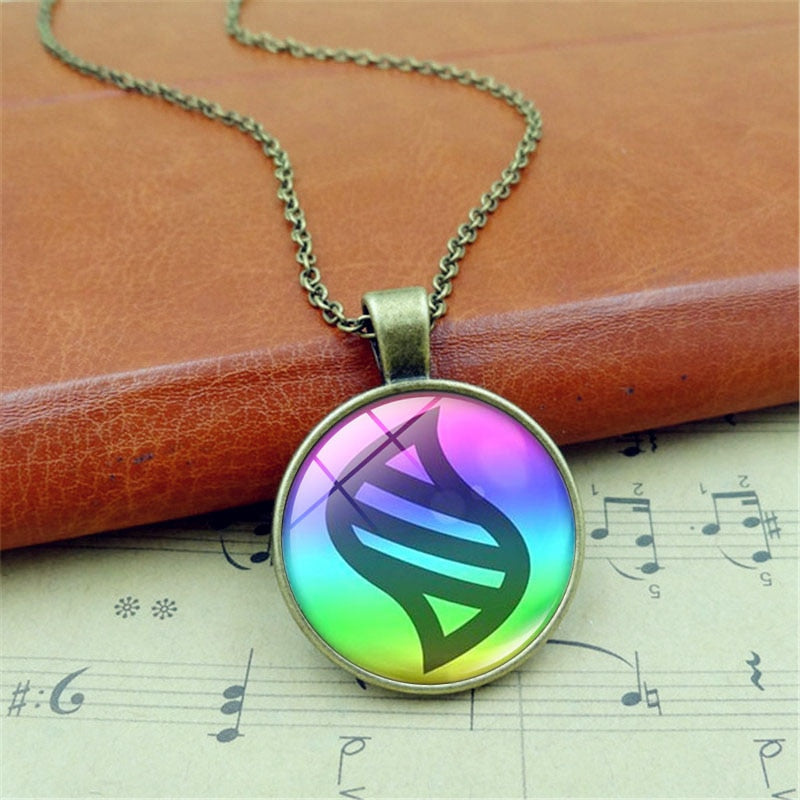 Mega Stone Necklace – Glass Cabochon Pendant, Anime-Inspired Jewelry Eden of Clothes