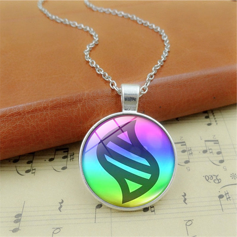 Mega Stone Necklace – Glass Cabochon Pendant, Anime-Inspired Jewelry Eden of Clothes