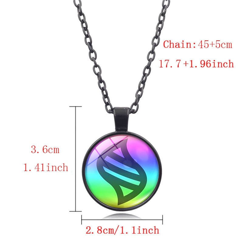 Mega Stone Necklace – Glass Cabochon Pendant, Anime-Inspired Jewelry Eden of Clothes
