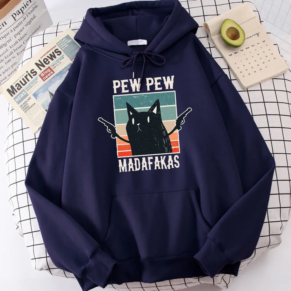 Pew Pew Madafaks Hoodie – Cute Funny Print, For Women - Eden of Clothes