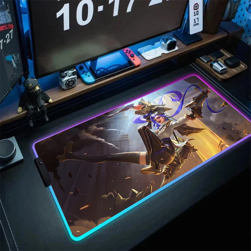 RGB Mouse Mat – Vibrant Colors, League of Legends - Eden of Clothes