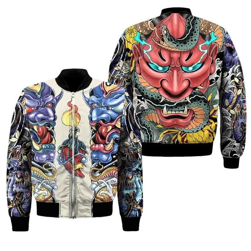 Samurai Spring Bomber Jacket – Fierce Aesthetic, Anime Inspired - Eden of Clothes