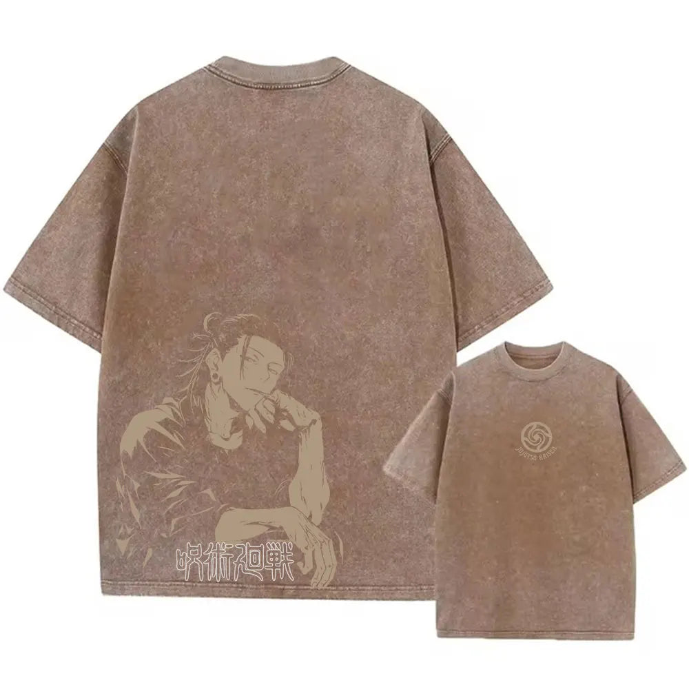 Acid Wash T-Shirt – Retro Vibes, Short Sleeve - Eden of Clothes