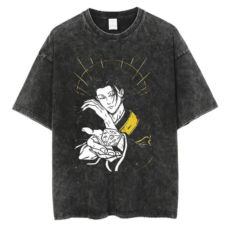 Acid Wash T-Shirt – Retro Vibes, Short Sleeve - Eden of Clothes