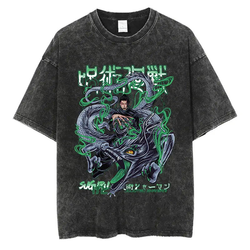 Acid Wash T-Shirt – Retro Vibes, Short Sleeve - Eden of Clothes