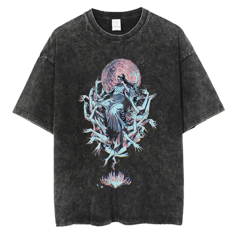Acid Wash T-Shirt – Retro Vibes, Short Sleeve - Eden of Clothes