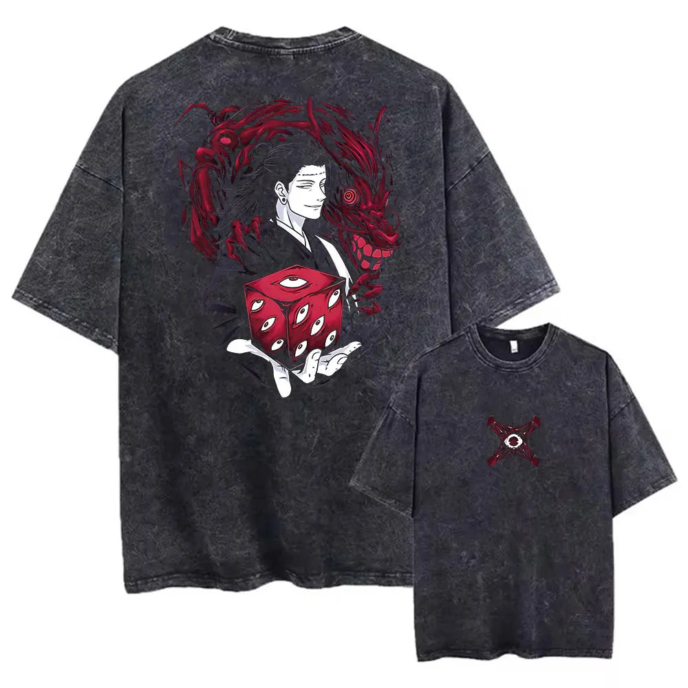 Acid Wash T-Shirt – Retro Vibes, Short Sleeve - Eden of Clothes