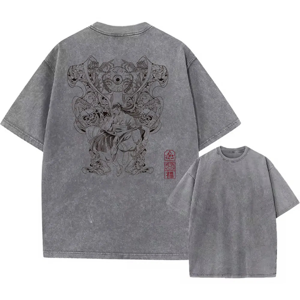 Acid Wash T-Shirt – Retro Vibes, Short Sleeve - Eden of Clothes