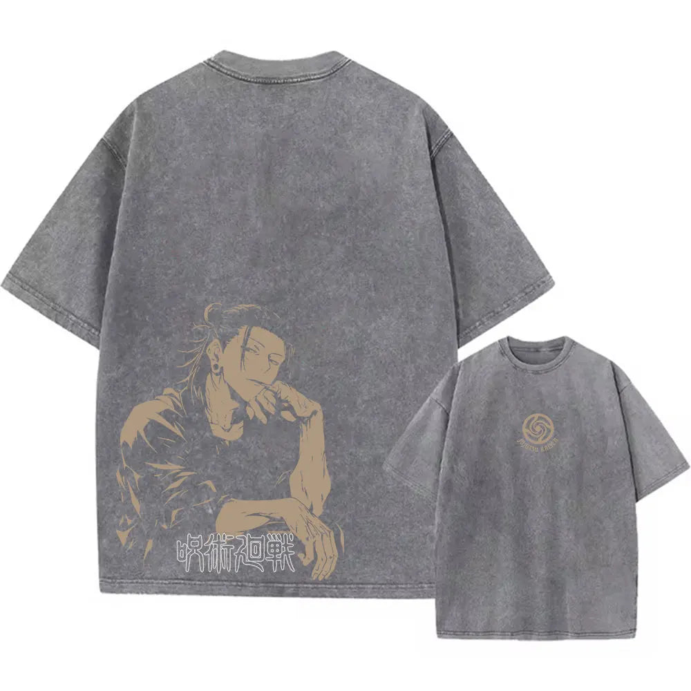 Acid Wash T-Shirt – Retro Vibes, Short Sleeve - Eden of Clothes