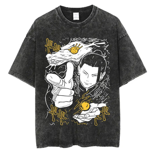 Acid Wash T-Shirt – Retro Vibes, Short Sleeve - Eden of Clothes