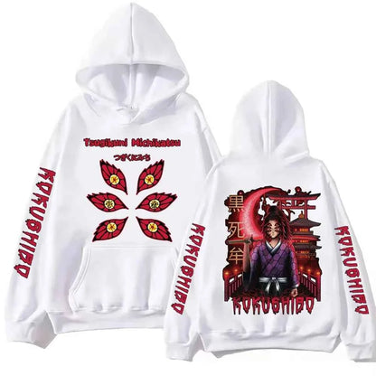 Anime demon killer Kokushibou hood original juku top men's sweatshirt high-quality casual hoodie