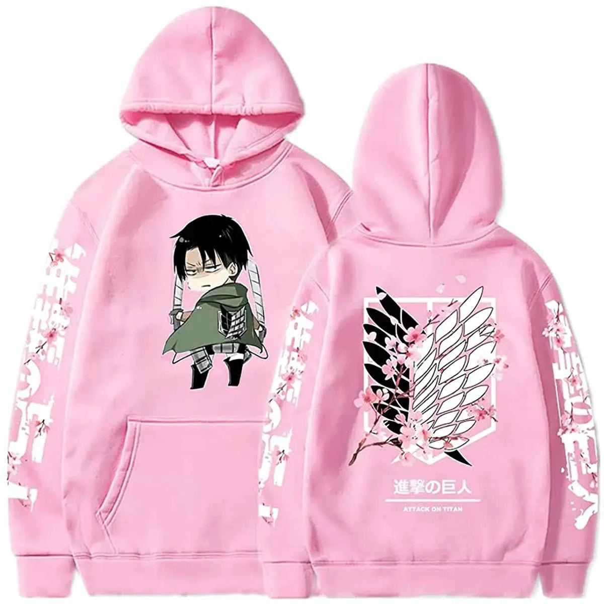 Mikasa Ackerman Winter Fleece Hooded Anime Attack on Titan Sweatshirt Men Women Shingeki No Kyojin Hoodies Harajuku Pullover