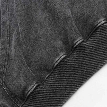 Spring and Autumn animation attack Titan pure cotton hoodie hip hop long sleeve casual street clothing acid-washed sweatshirt