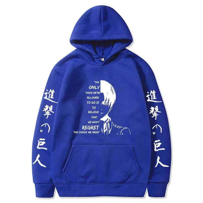 Hot Anime Attack on Titan Levi Ackerman Graphic Printed Hooded Men Women Plus Size Hoodies Male Sweatshirt Harajuku Streetwear