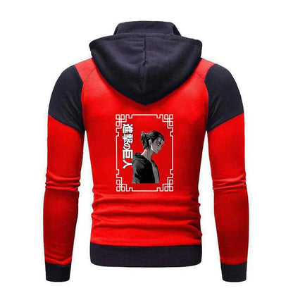 2025 Japanese Anime High Street Jacket Spring Autumn Mans Windbreaker Coats Attack on Titan Logo Print Patchwork Color Hoodies