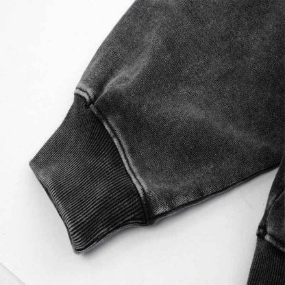 Spring and Autumn animation attack Titan pure cotton hoodie hip hop long sleeve casual street clothing acid-washed sweatshirt